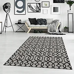 Tapis en coton - Orsa (gris clair/noir)