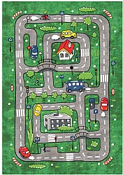 Tapis enfant - Village Road (vert)