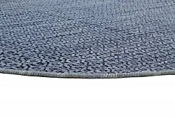 Tapis rond - Snowshill (bleu/noir)