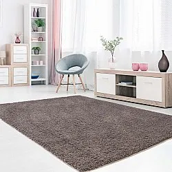 Tapis moelleux - Soft Shine (marron)