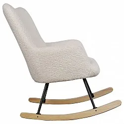 Chaise berçante - Como (blanc/teddy)