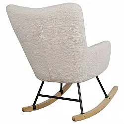 Chaise berçante - Como (blanc/teddy)