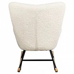 Chaise berçante - Como (blanc/teddy)