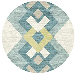Tapis rond - Temara (bleu/multicolore)