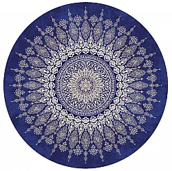 Tapis rond - Sandrigo (bleu/beige)