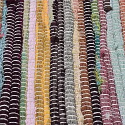 Tapis chiffons - Happy (jaune/multicolore)