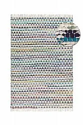 Tapis chiffons - Lindby (bleu/multicolore)