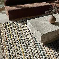 Tapis chiffons - Lindby (jaune/multicolore)
