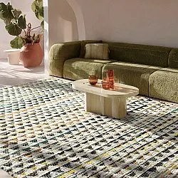 Tapis chiffons - Lindby (jaune/multicolore)