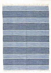 Tapis en patchwork - Visby (bleu)