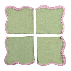 Serviettes en tissu - lot de 4 Yrsa (vert)