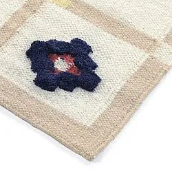 Tapis de laine - Lausanne Flatweave Tufted Premium (blanc/beige)