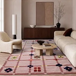 Tapis de laine - Lausanne Flatweave Tufted Premium (rose)