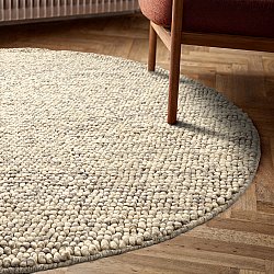 Tapis rond - Avafors Wool Bubble (gris/beige)
