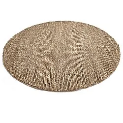 Tapis rond - Avafors Wool Bubble (marron clair/blanc)