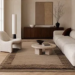 Tapis de laine - Beja (marron foncé)