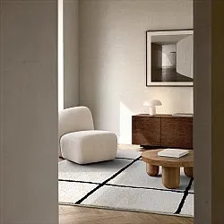 Tapis shaggy - Bitola (crème)