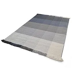Tapis de laine - Chaves (bleu/gris/blanc)
