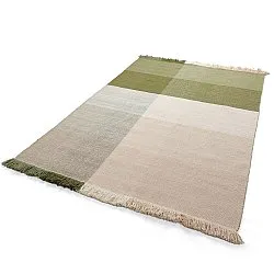 Tapis de laine - Chaves (vert/beige)