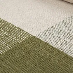Tapis de laine - Chaves (vert/beige)