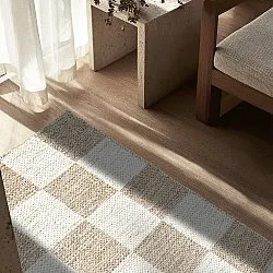 Tapis de laine - Dundee (beige/blanc)