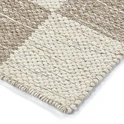 Tapis de laine - Dundee (beige/blanc)