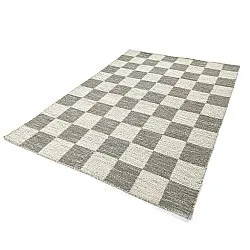 Tapis de laine - Dundee (gris/blanc)