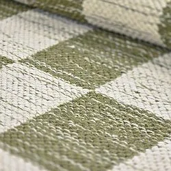Tapis de laine - Dundee (vert/blanc)