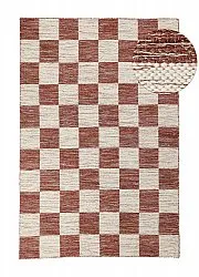 Tapis de laine - Dundee (rouge/blanc)