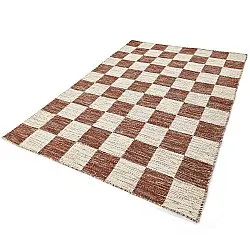 Tapis de laine - Dundee (rouge/blanc)