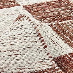 Tapis de laine - Dundee (rouge/blanc)