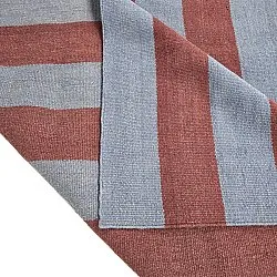 Tapis en laine - Garine (bleu/rouge)
