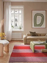 Tapis en laine - Garine (rose/rouge)