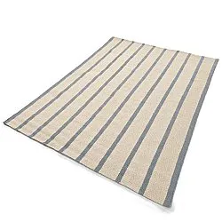 Tapis de laine - Luton (denim délavé/blanc)