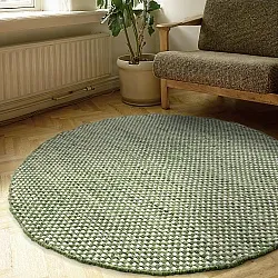 Tapis rond - Ovelia (vert/blanc)