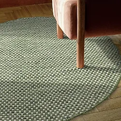 Tapis rond - Ovelia (vert/blanc)