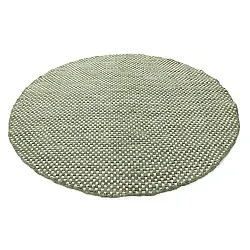 Tapis rond - Ovelia (vert/blanc)