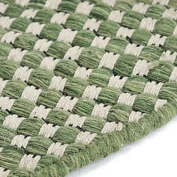 Tapis rond - Ovelia (vert/blanc)