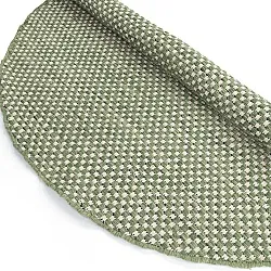 Tapis rond - Ovelia (vert/blanc)