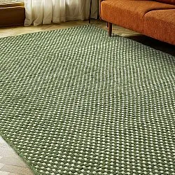 Tapis en laine - Ovelia (vert/blanc)