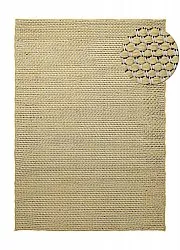 Tapis de laine - Ovelia (jaune/blanc)