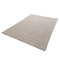 Tapis de laine - Ovelia (taupe/blanc)