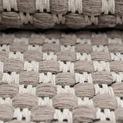 Tapis de laine - Ovelia (taupe/blanc)