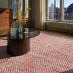 Tapis de laine - Ovelia (terre cuite/blanc)