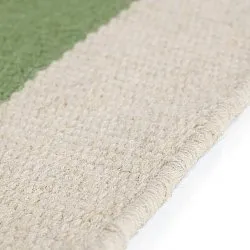 Tapis de laine - Peniche (crème/vert/rouge)