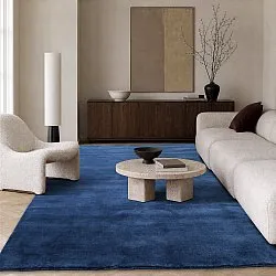 Tapis de laine - Rozel Handloom Wool Premium (bleu marine)