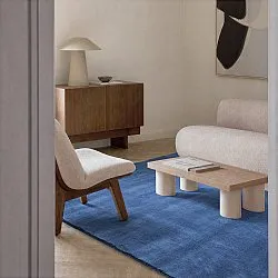 Tapis de laine - Rozel Handloom Wool Premium (bleu marine)