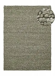 Tapis de laine - Sala Irregular Wool Bubble (vert mousse/blanc mélange)