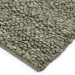 Tapis de laine - Sala Irregular Wool Bubble (vert mousse/blanc mélange)