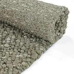 Tapis de laine - Sala Irregular Wool Bubble (vert mousse/blanc mélange)
